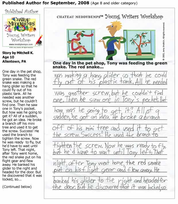 Mitchell's story page 1