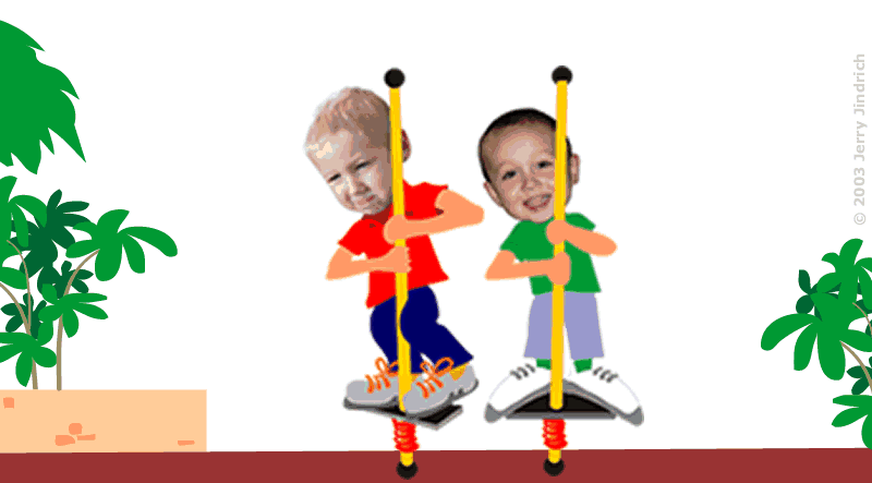 cartoon pogo stick